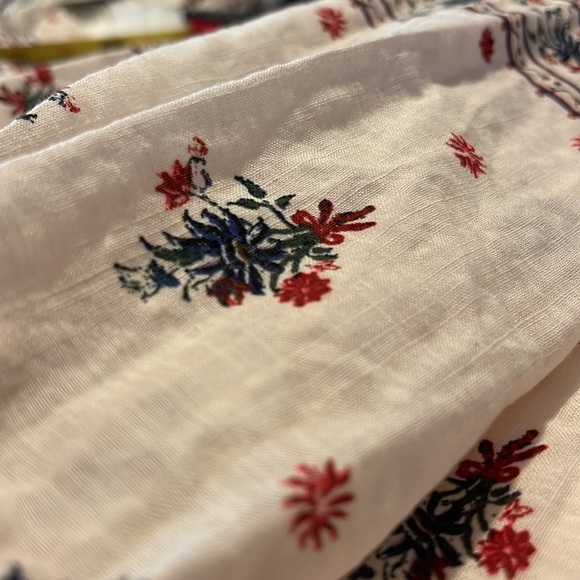 Boho Bouquet Ecru Two Piece Cotton Skirt & Top Set Max Maxi Skirt Summer Outfit - Picture 12 of 12